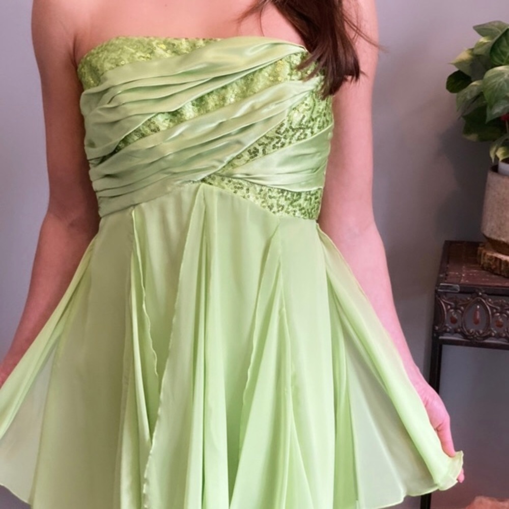 Laura Petite’s Green Party Dress